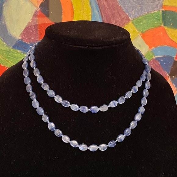 Blue Tourmaline WW Necklace, 16"" - Picture 7 of 7